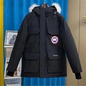 Canada Goose Navy Performance Jacket with Fur Trim